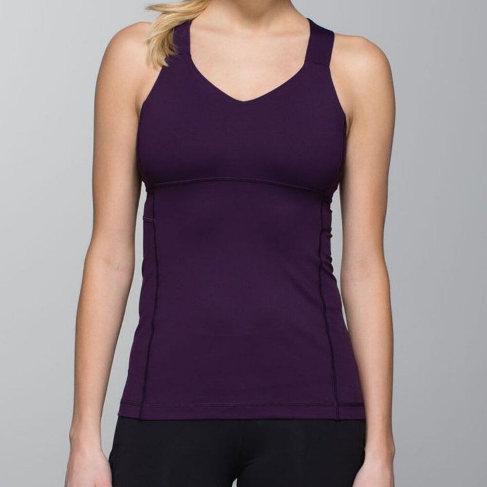 Lululemon Push Ur Limits Tank, Deep Zinfandel, Size 2, EUC
